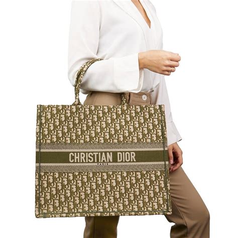 dior tote mini size|dior toile small tote green.